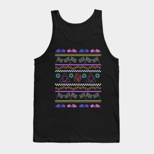 Glamrock Wolf Ugly Holiday Sweater Tank Top